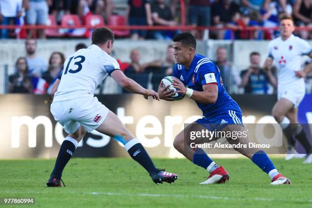 Adrien Seguret of France during the Final World Championship U20 match between England and France on June 17, 2018 in Beziers, France.