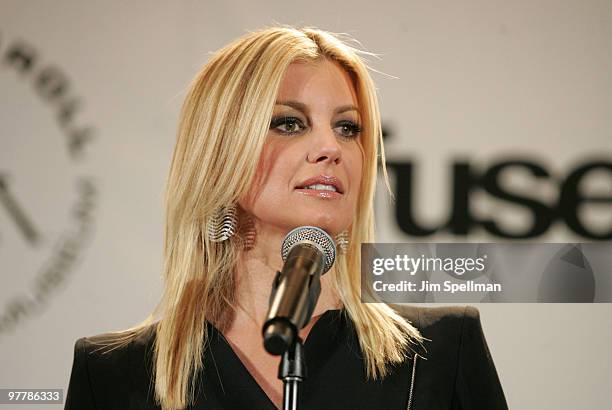 Singer Faith Hill attends the 25th Annual Rock and Roll Hall of Fame Induction Ceremony at Waldorf=Astoria on March 15, 2010 in New York, New York.