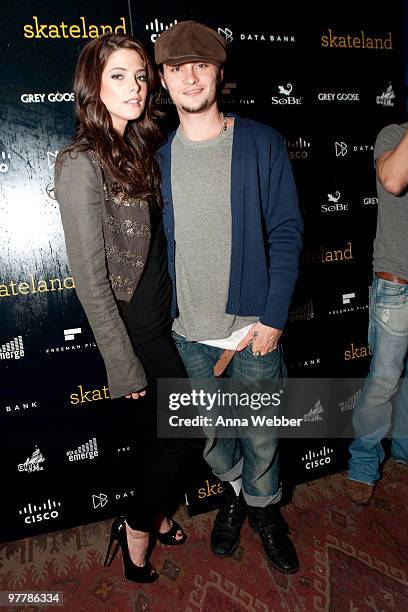 Actress Ashley Green and Shiloh Fernandez arrive at the Mohawk on March 15, 2010 in Austin, Texas.