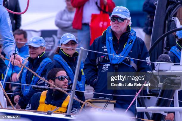 Swedish Crown Princess Victoria participates in the ProAm Race at the Volvo Ocean Race, joining the team of Turn the Tide against Plastic promoting...