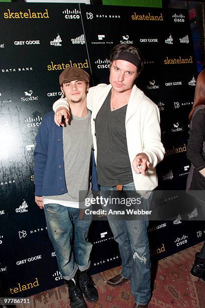 Actor Shiloh Fernandez and Heath Freeman at the Mohawk on March 15, 2010 in Austin, Texas.