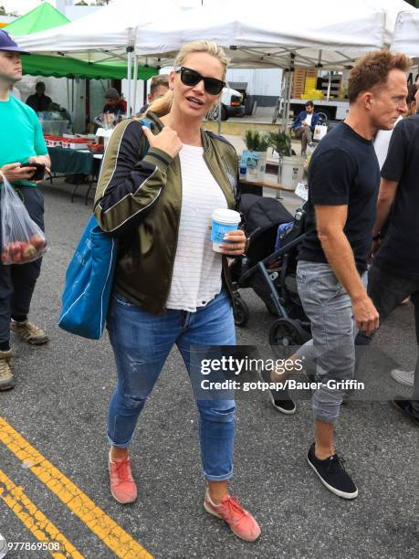 Natasha Henstridge is seen on June 17, 2018 in Los Angeles, California.