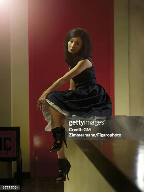 Actress Maggie Cheung poses at a portrait session in Beijing, China for Madame Figaro. Published image. CREDIT MUST READ: Gilles Marie...