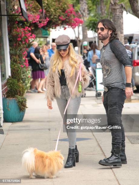 Holly Meowy and Mike Mangan are seen on June 17, 2018 in Los Angeles, California.