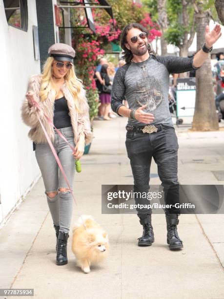 Holly Meowy and Mike Mangan are seen on June 17, 2018 in Los Angeles, California.