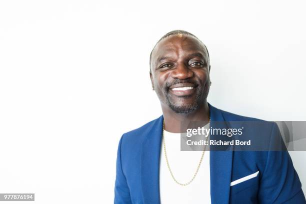 Singer, producer and entrepreneur Akon poses after the Gabbcon session during the Cannes Lions Festival 2018 on June 18, 2018 in Cannes, France.