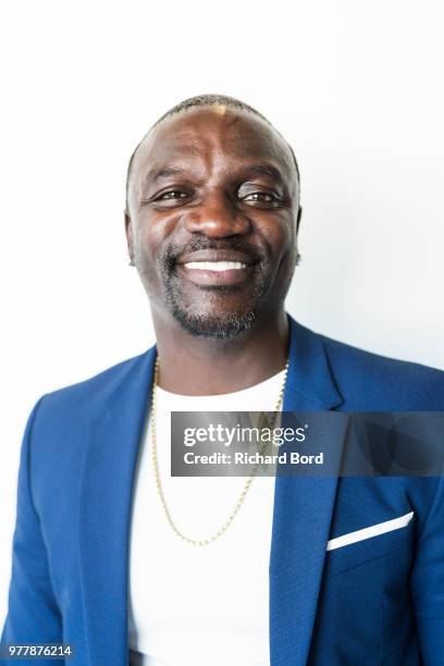 Singer, producer and entrepreneur Akon poses after the Gabbcon session during the Cannes Lions Festival 2018 on June 18, 2018 in Cannes, France.