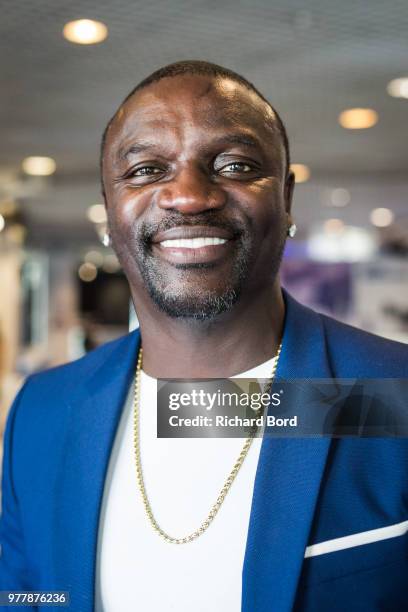 Singer, producer and entrepreneur Akon poses after the Gabbcon session during the Cannes Lions Festival 2018 on June 18, 2018 in Cannes, France.