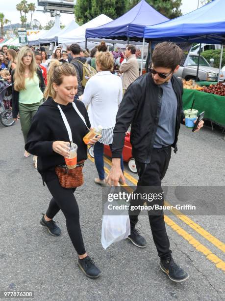 Hilary Duff and Matthew Koma are seen on June 17, 2018 in Los Angeles, California.