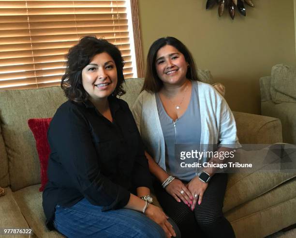 Sisters Mary Gil-Guerrero of Crown Point and Cynthia Gil of Schererville at Gil's home on Saturday, June 9, 2018.