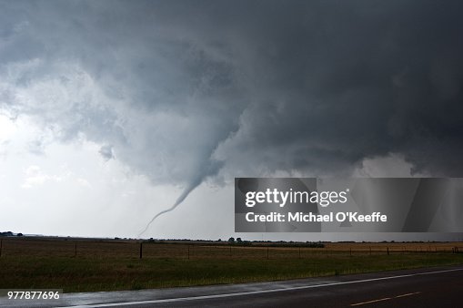 Tornado over prairie, Oklahoma, USA Tornado over prairie, Oklahoma, USA