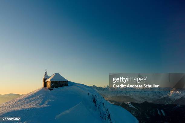 german church at mt. dobratsch - schnuller stock pictures, royalty-free photos & images