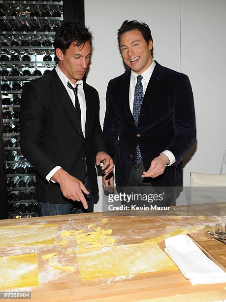 Exclusive* Dan Cortese and Rocco DiSpirito attend the "Into the Heart of Italy" luncheon presented by Bertolli at A Voce on March 16, 2010 in New...