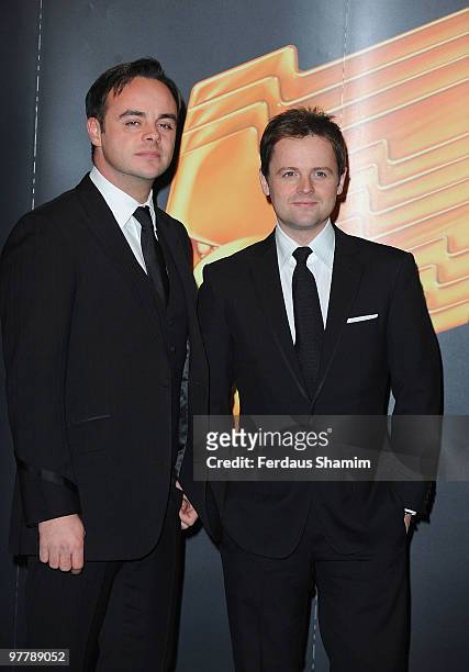 Ant McPartlin and Declan Donnelly attends the RTS Programme Awards 2009 at The Grosvenor House Hotel on March 16, 2010 in London, England.
