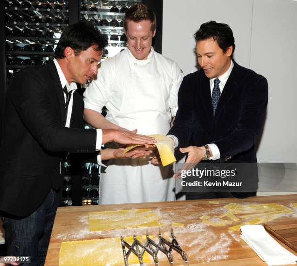 Exclusive* Dan Cortese and Rocco DiSpirito attend the "Into the Heart of Italy" luncheon presented by Bertolli at A Voce on March 16, 2010 in New...