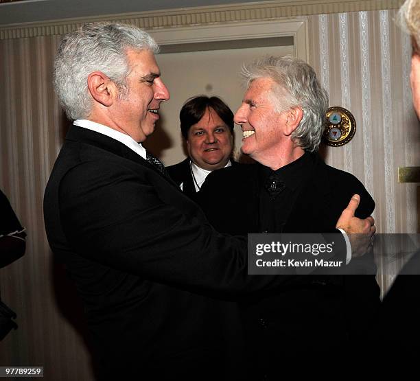 Exclusive* Rob Light and Graham Nash attends the 25th Annual Rock and Roll Hall of Fame Induction Ceremony at The Waldorf=Astoria on March 15, 2010...