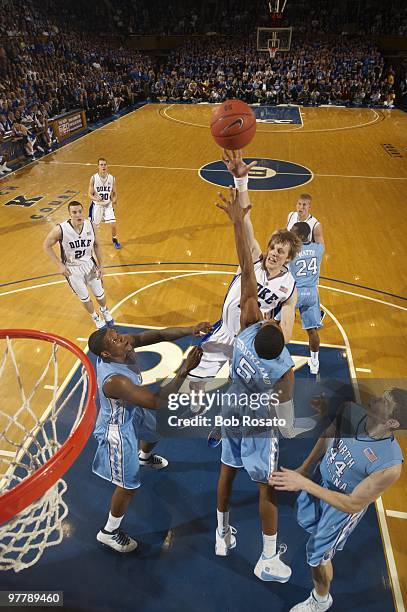 Duke Kyle Singler in action vs North Carolina. Durham, NC 3/6/2010 CREDIT: Bob Rosato