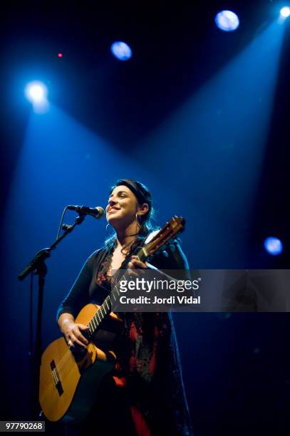 Amparo Sanchez performs at Sala Apolo on March 16, 2010 in Barcelona, Spain.