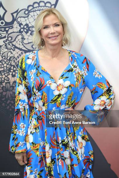 Katherine Kelly Lang from the serie 'The Bold and The Beautiful' attends a photocall during the 58th Monte Carlo TV Festival on June 17, 2018 in...