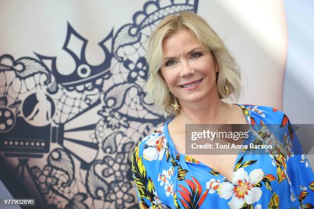 Katherine Kelly Lang from the serie 'The Bold and The Beautiful' attends a photocall during the 58th Monte Carlo TV Festival on June 17, 2018 in...