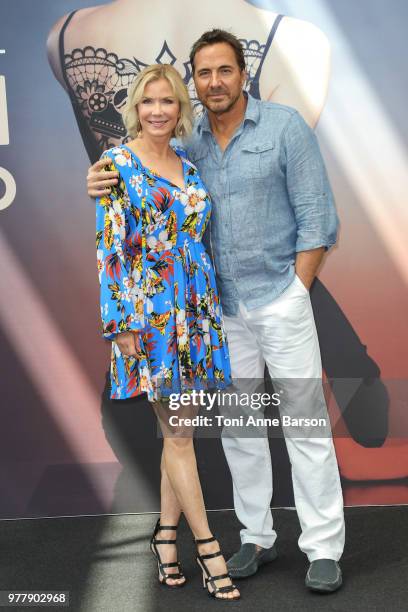 Katherine Kelly Lang and Thorsten Kaye from the serie 'The Bold and The Beautiful' attend a photocall during the 58th Monte Carlo TV Festival on June...