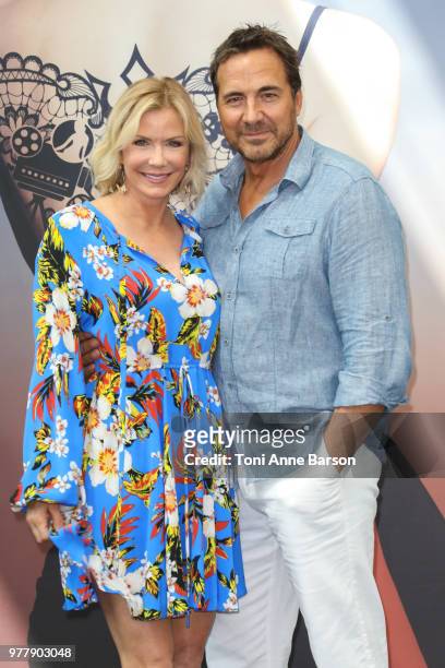 Katherine Kelly Lang and Thorsten Kaye from the serie 'The Bold and The Beautiful' attend a photocall during the 58th Monte Carlo TV Festival on June...