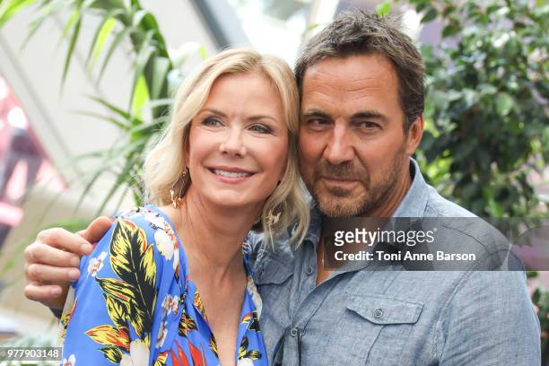 Katherine Kelly Lang and Thorsten Kaye from the serie 'The Bold and The Beautiful' attend a photocall during the 58th Monte Carlo TV Festival on June...