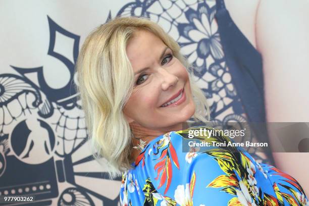 Katherine Kelly Lang from the serie 'The Bold and The Beautiful' attends a photocall during the 58th Monte Carlo TV Festival on June 17, 2018 in...