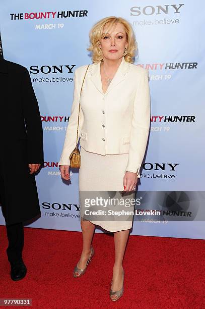 Actress Cathy Moriarty attends the premiere of "The Bounty Hunter" at Ziegfeld Theatre on March 16, 2010 in New York, New York City.