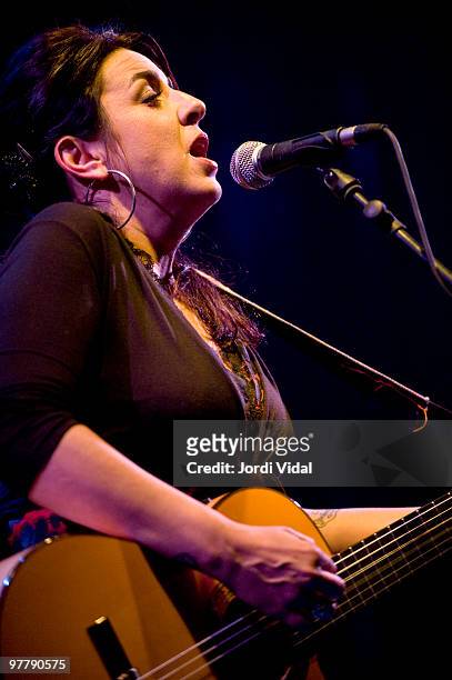 Amparo Sanchez performs at Sala Apolo on March 16, 2010 in Barcelona, Spain.