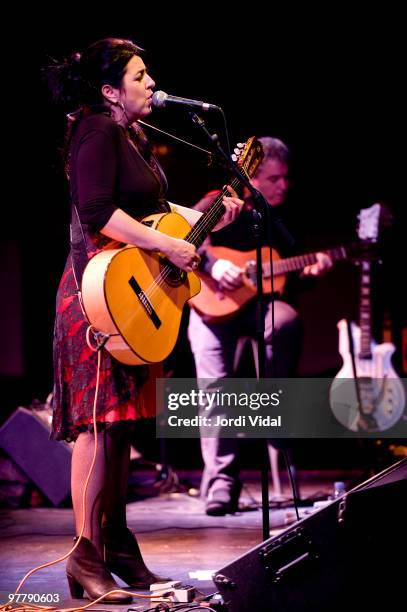 Amparo Sanchez performs at Sala Apolo on March 16, 2010 in Barcelona, Spain.