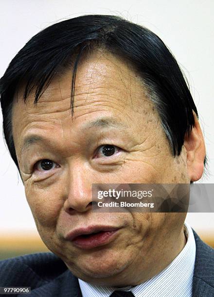 Hitoshi Otsuki, senior managing director of Panasonic Corp., speaks during an interview in Tokyo, Japan, on Tuesday, March 16, 2010. Panasonic Corp.,...