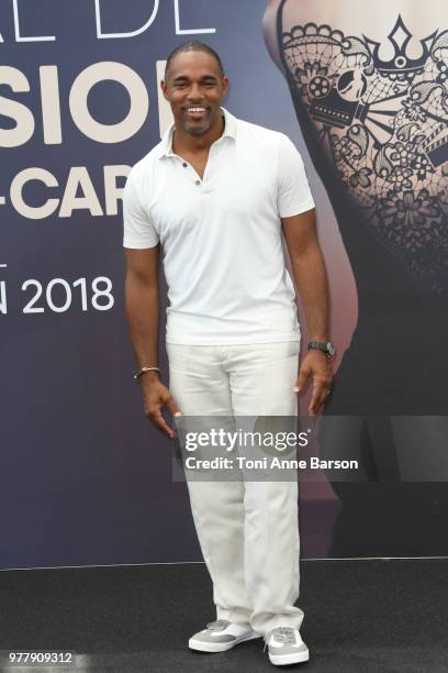 Jason George from the serie 'Station 19' attends a photocall during the 58th Monte Carlo TV Festival on June 17, 2018 in Monte-Carlo, Monaco.