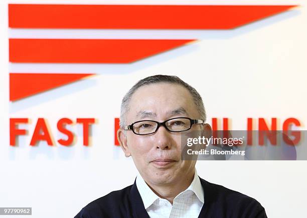 Tadashi Yanai, chairman, president and chief executive officer of Fast Retailing Co., poses for a photograph after an interview in Tokyo, Japan, on...