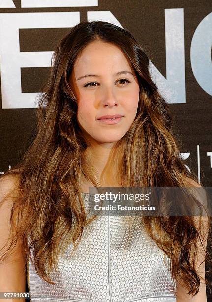 Actress Irene Escolar attends 'El Mal Ajeno' premiere, at Capitol Cinema on March 16, 2010 in Madrid, Spain.