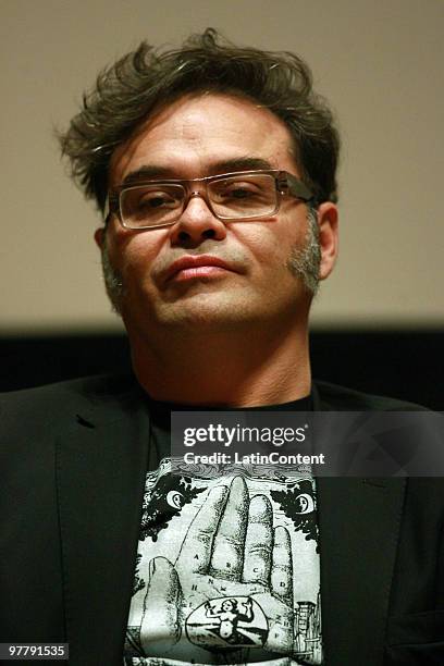 Joselo Rangel, guitar player of Cafe Tacuba, during the VI Encuentro Con Creadores as part of the Guadalajara International Film Festival on March...