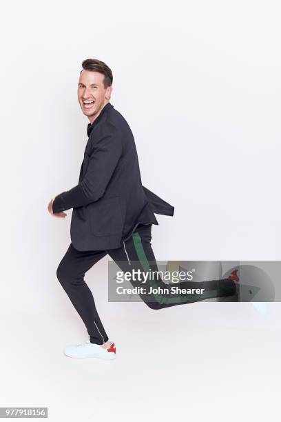 Russell Dickerson poses at the 2018 CMT Music Awards Show: Portrait Studio at Bridgestone Arena on June 6, 2018 in Nashville, Tennessee.