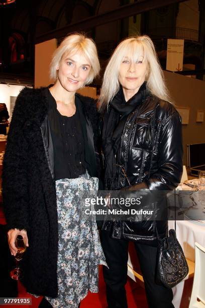 Vanessa Bruno and Betty Catroux attend the Association "Dessine l'Espoir" Charity Dinner during Art Paris Exhibition Launch at Grand Palais on March...
