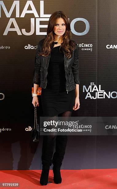 Vanesa Romero attends 'El Mal Ajeno' premiere, at Capitol Cinema on March 16, 2010 in Madrid, Spain.