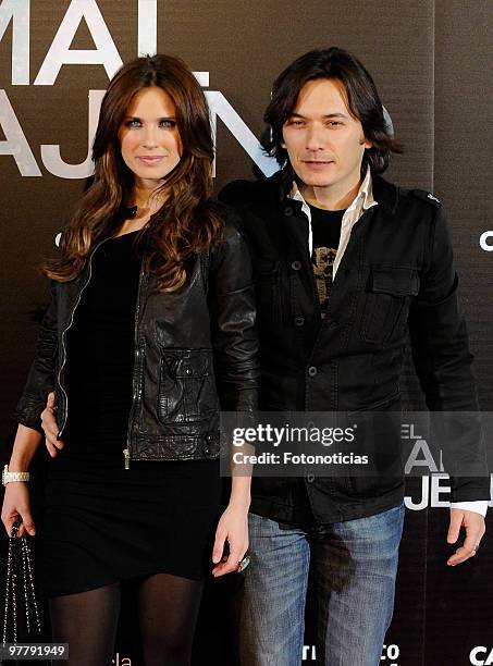 Vanesa Romero and Alberto Caballero attend 'El Mal Ajeno' premiere, at Capitol Cinema on March 16, 2010 in Madrid, Spain.