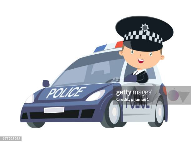 illustrations, cliparts, dessins animés et icônes de officier de police dans une voiture - rules and regulations cartoon