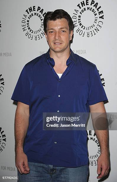 Actor Nathan Fillion attends The Paley presentation of "Castle" at The Paley Center for Media on March 16, 2010 in Beverly Hills, California.