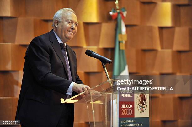 Spanish Foreign Minister Miguel Angel Moratinos talk during the forum called "El Acuerdo Global entre México y la Unión Europea: 10 años trabajando...