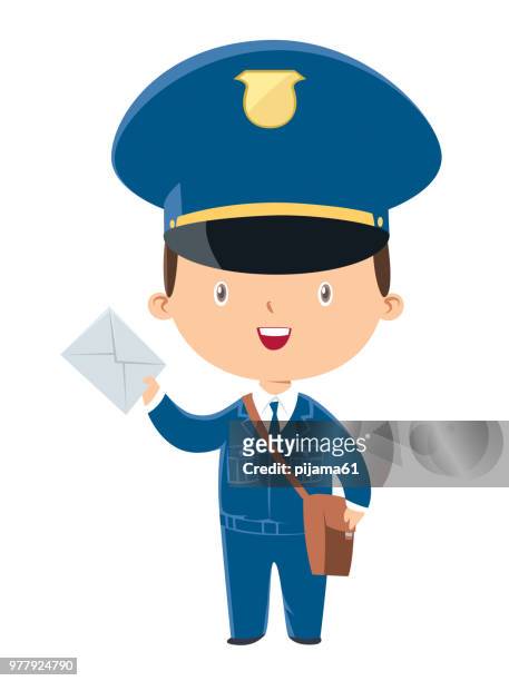 Postman Holding A Mail High-Res Vector Graphic - Getty Images