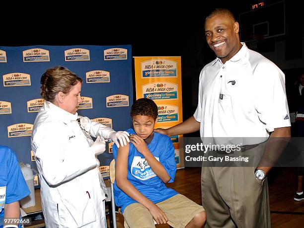 Orlando Magic legend Nick Anderson and Basketball Hall of Famer Bob Lanier launch the Vaccines for Teens national multimedia campaign in Central...