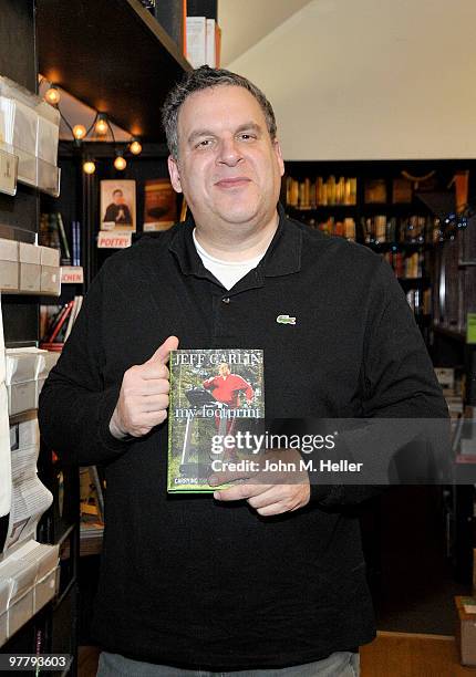 Actor/Writer/Producer/Comedian Jeff Garlin signs copies of his book "My Footprint" at Book Soup on March 16, 2010 in Los Angeles, California.