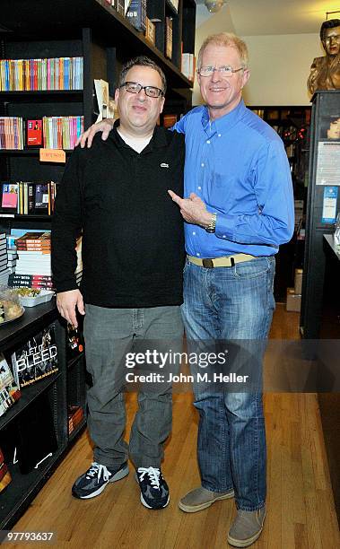 Actor/Writer/Producer/Comedian Jeff Garlin and Actor Ed Begley Jr. Attend Jeff Garlin's book signing of "My Footprint" at Book Soup on March 16, 2010...