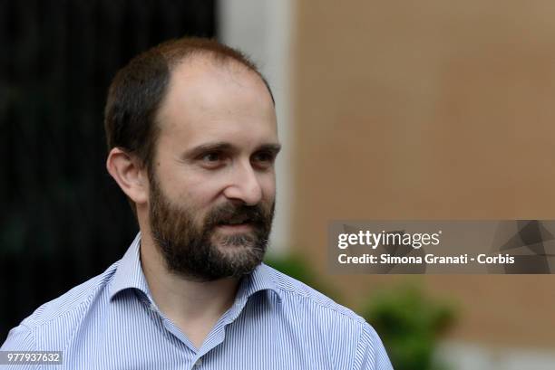 Matteo Orfini during the Young Democrats' protest before Parliament against the Government and Minister Matteo Salvini's policy on the reception of...