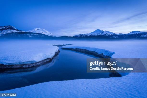 blue hour at sparks lake - sparks lake stock pictures, royalty-free photos & images