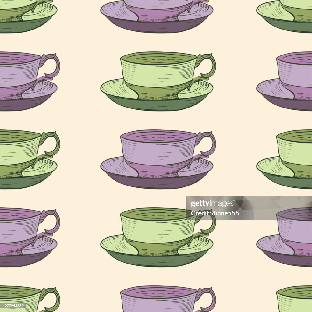 Seamless Repeating Tea Pattern High-Res Vector Graphic - Getty Images